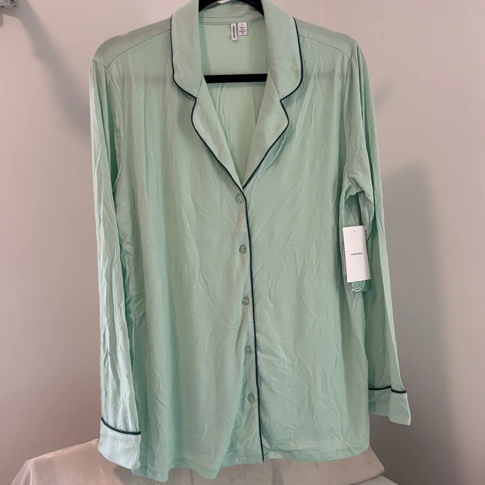Nordstrom Light mint  Pajama Set NWT - Picture 2 of 7
